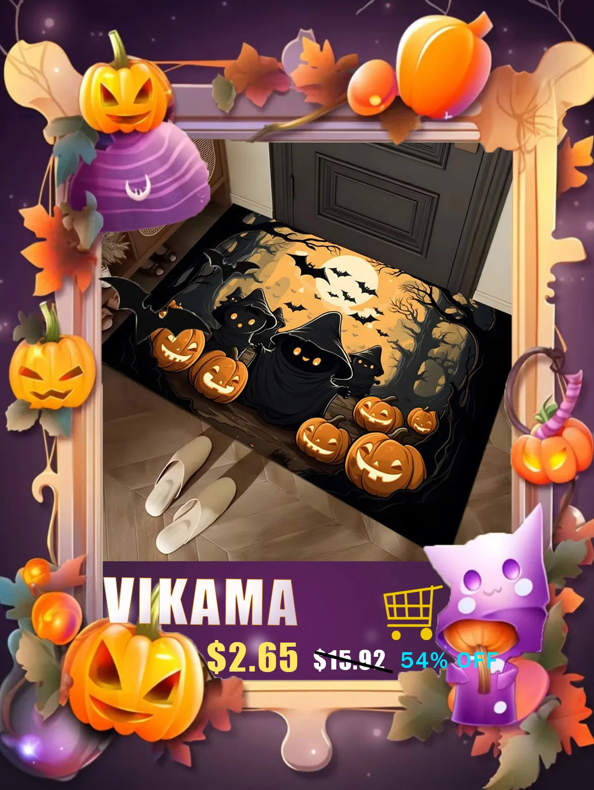 VIKAMA Modern Simple Crystal Pile Household Carpet