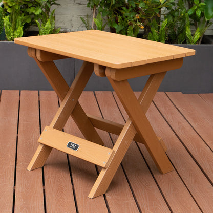 Portable Folding Side Table Square All-Weather And Fade-Resistant