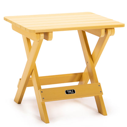 Portable Folding Side Table Square All-Weather And Fade-Resistant