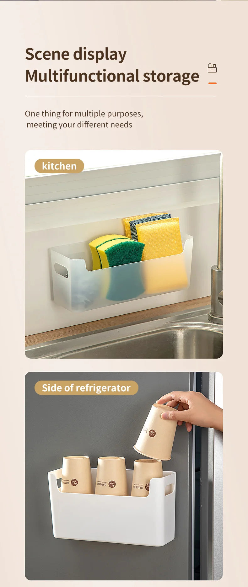 WORTHBUY Multifunctional Plastic Kitchen Storage