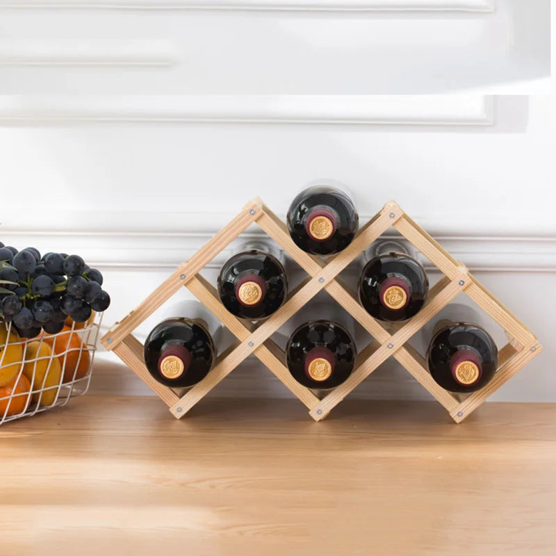 Wooden Wine Rack Wine Holders Kitchen