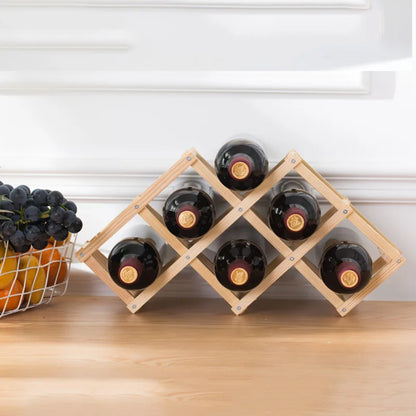 Wooden Wine Rack Wine Holders Kitchen