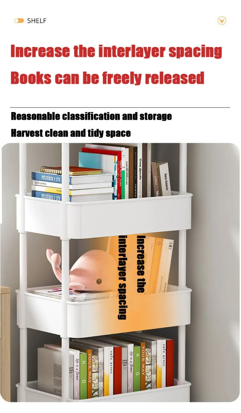 Mobile Storage Rack Trolley Household Kitchen