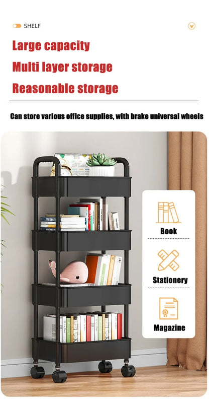 Mobile Storage Rack Trolley Household Kitchen