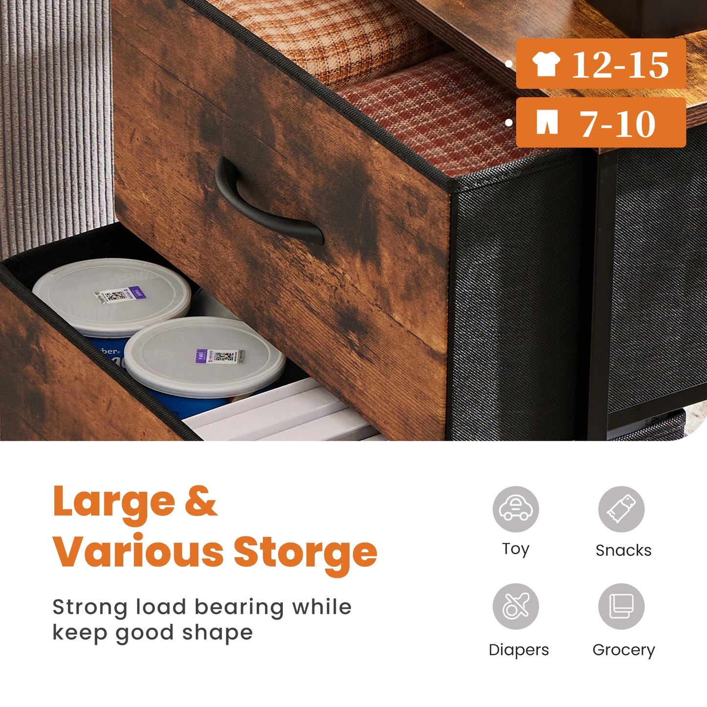Drawers Bedside Sofa Table With Storage Closet