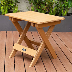Portable Folding Side Table Square All-Weather And Fade-Resistant
